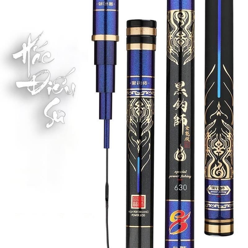 Cần câu tay Hắc Điếu Sư 8H bản săn hàng tặng 1 ngọn phụ