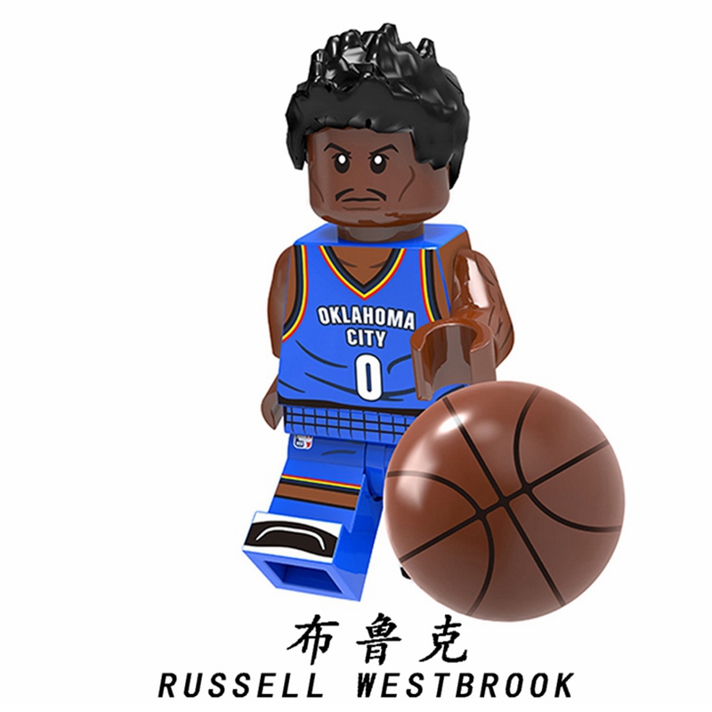 Mô Hình Đồ Chơi Lắp Ráp Nhân Vật Vận Động Viên Bóng Rổ NBA Minifigures Jordan Kobe James Curry