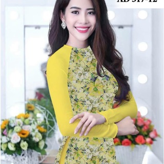Vải áo dài in bông đều DL