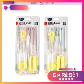 Cọ rửa bình sữa mút xốp 6 chi tiết cao cấp