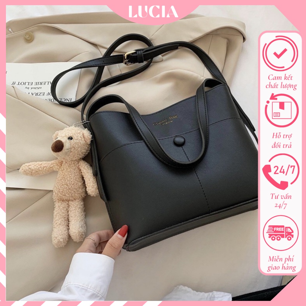 Túi xách nữ giá rẻ đẹp túi tote da công sở vừa sách vở 3 màu ảnh thật LUCIA STORE TXN30