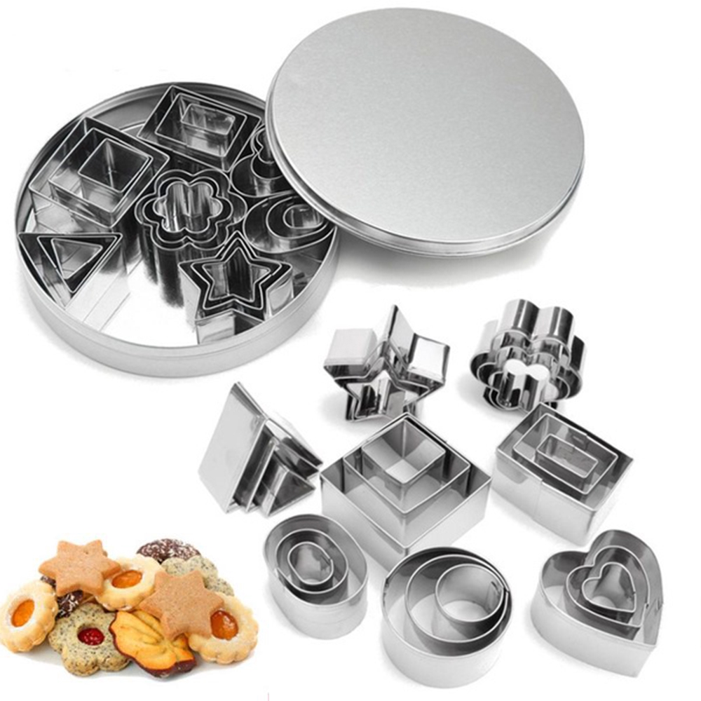 CONOPERY Set 24 Khuôn Cắt Bánh Quy Bằng Inox Dễ Thương Tiện Dụng