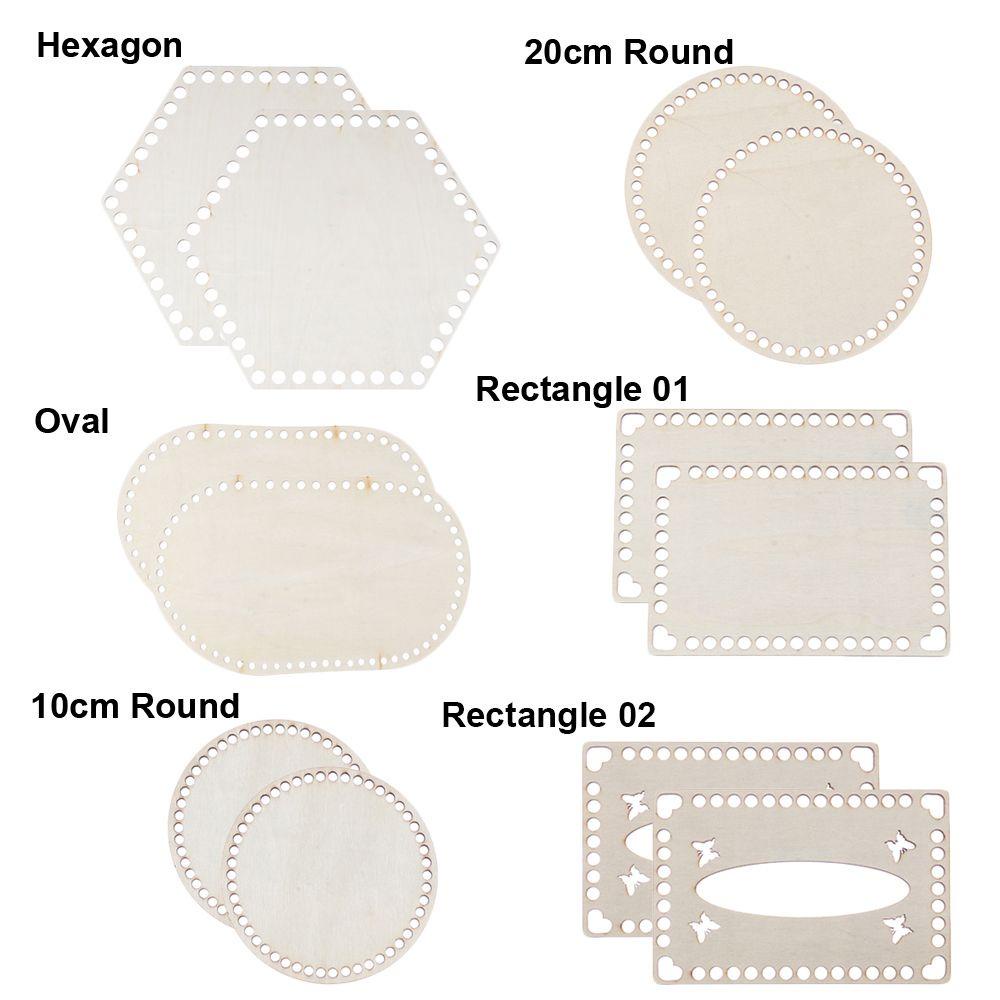 Bộ 2 Rổ Gỗ Tự Nhiên Hình Tròn Dùng Đựng Chỉ Thêu Tiện Dụng