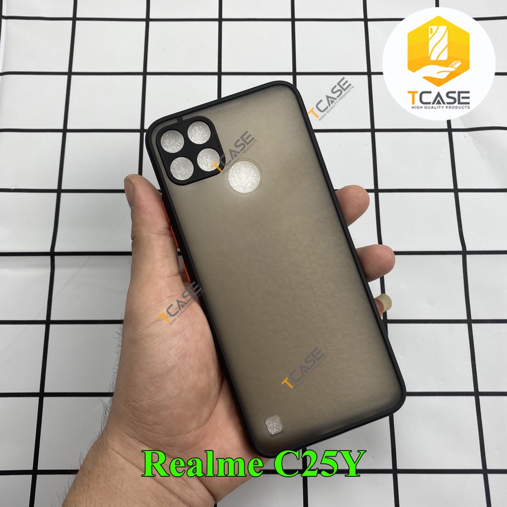 Ốp lưng nhám chống sốc dành cho Realme C21Y, C25Y in hình họa tiết Gucci