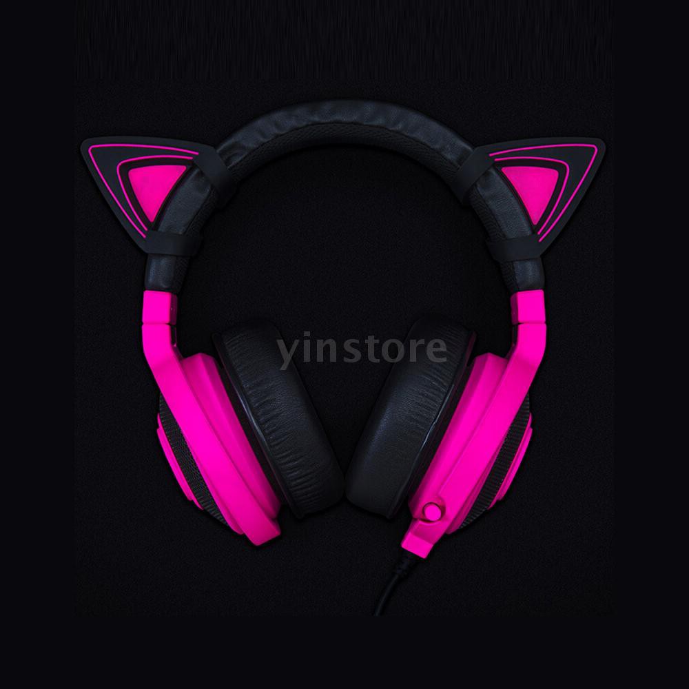 Tai mèo Razer Kitty Phụ kiện đính kèm cho tai nghe Kraken Tai nghe có thể điều chỉnh Dây đeo siêu dễ thương Màu tím