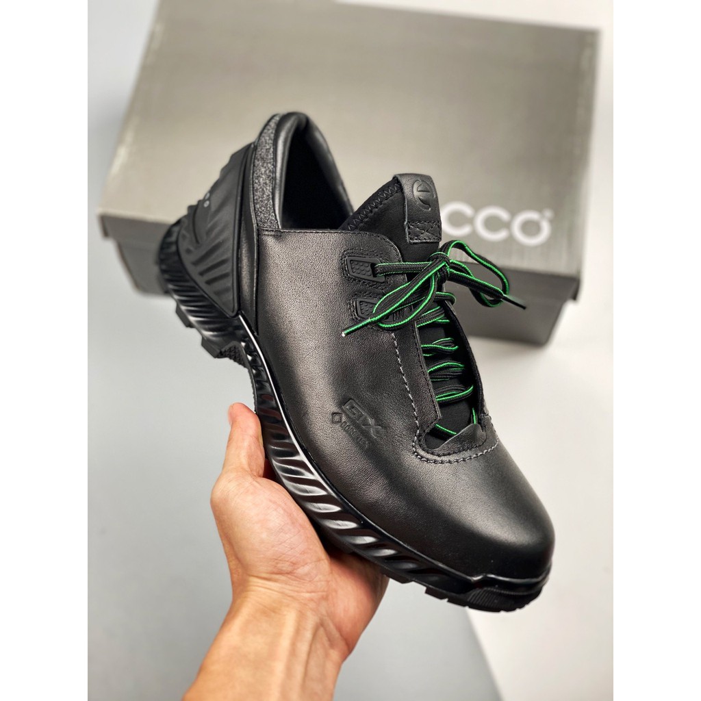 2021 New listing Ecco & Michelin PROSOMA Men's Runnin Shoes 840704 Cowhide non-slip Sport Shoes,waterproof All black, 39-44