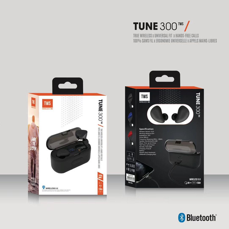 Tai Nghe Bluetooth Jbl T300Tws Kèm Hộp Sạc