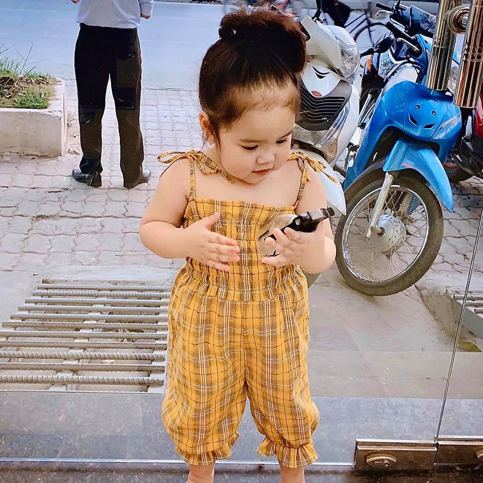 Jumsuit 2 dây bé gái Hàng thiết kế (có video chi tiết sp)