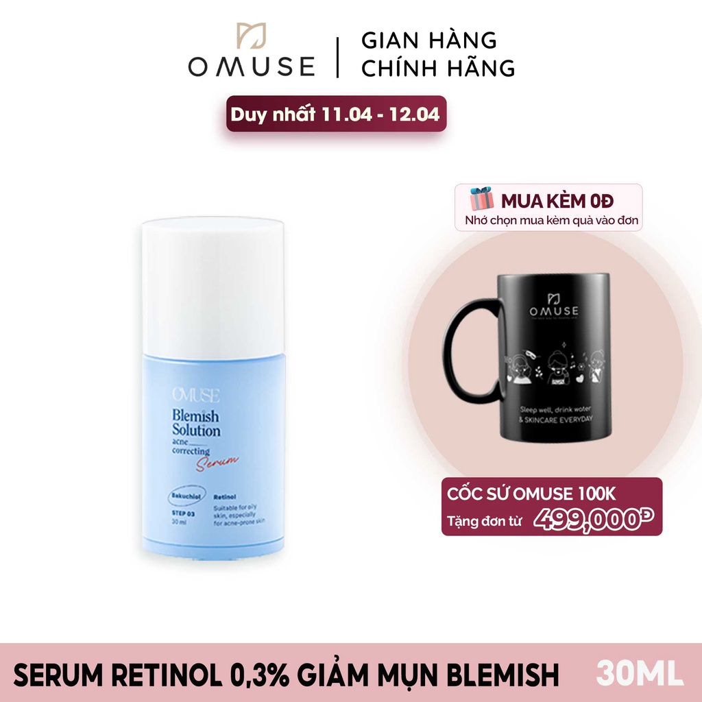 Tinh chất giúp giảm mụn OMUSE - Blemish Solution Acne Correcting Serum 30ml