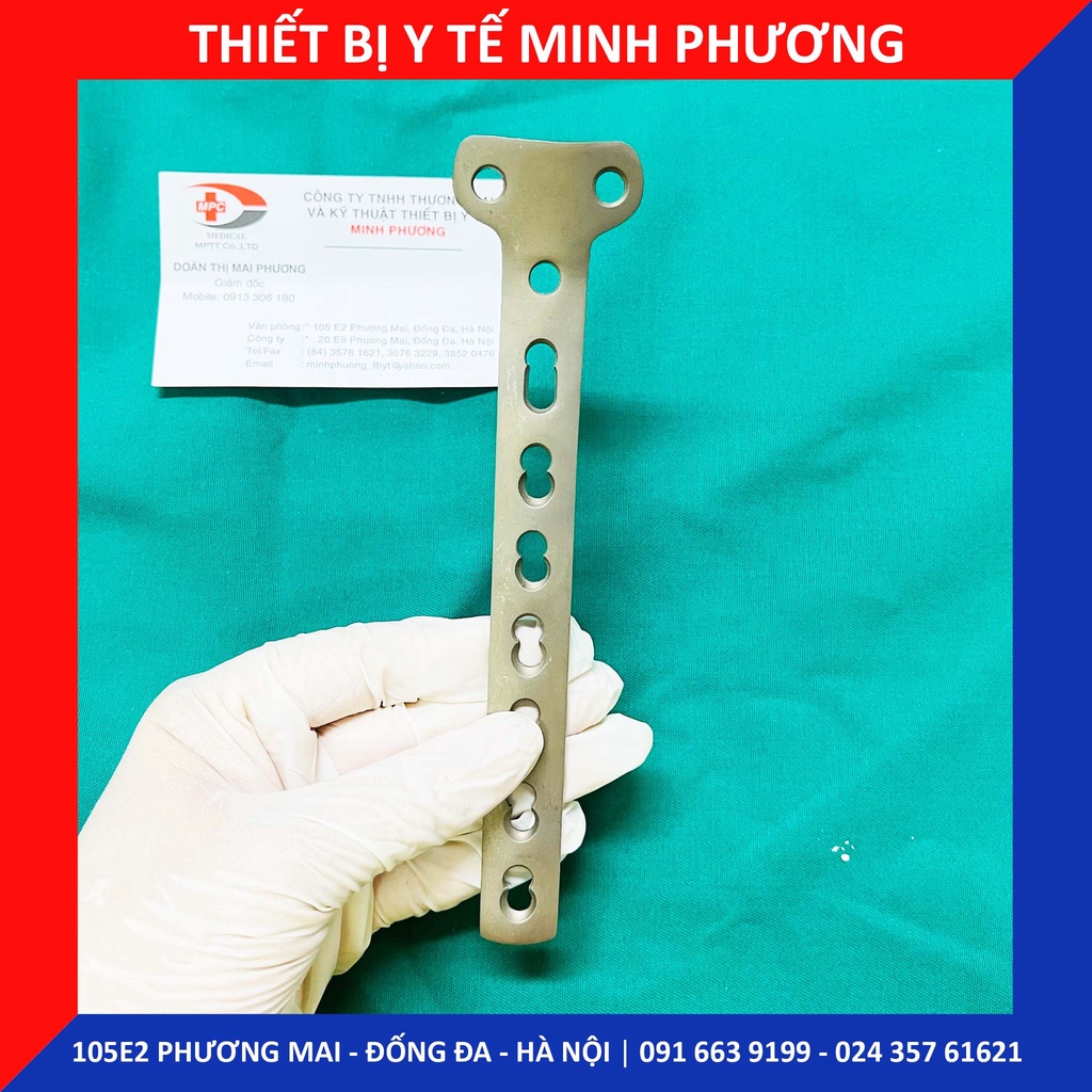 Nẹp khóa chữ T 8 lỗ titan
