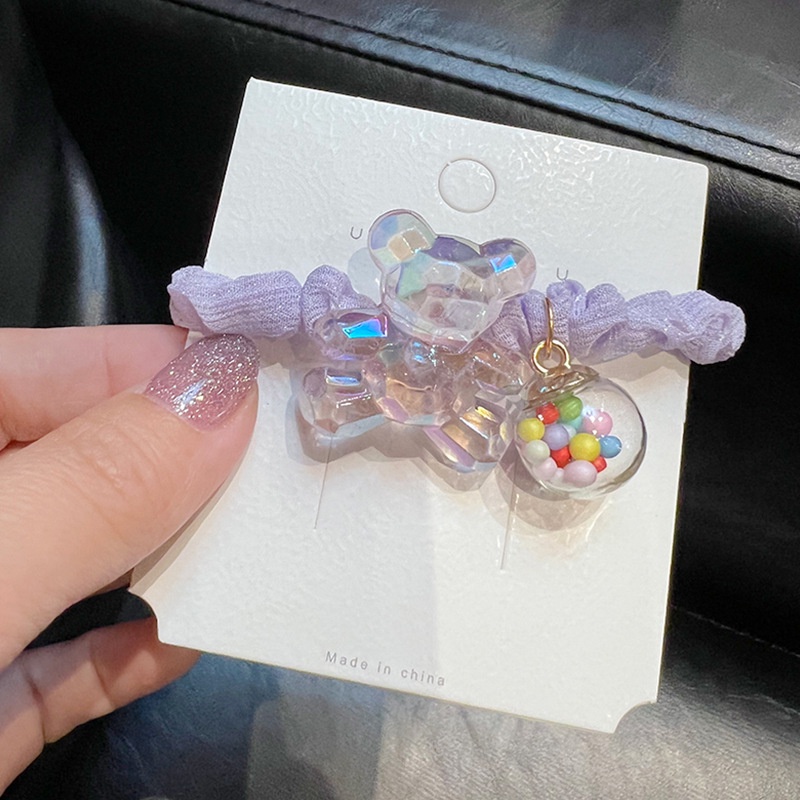 Dây Buộc Tóc Xếp Ly Màu Hồng Nhạt Ngọt Ngào Phong Cách Hàn Quốc Cho Nữ