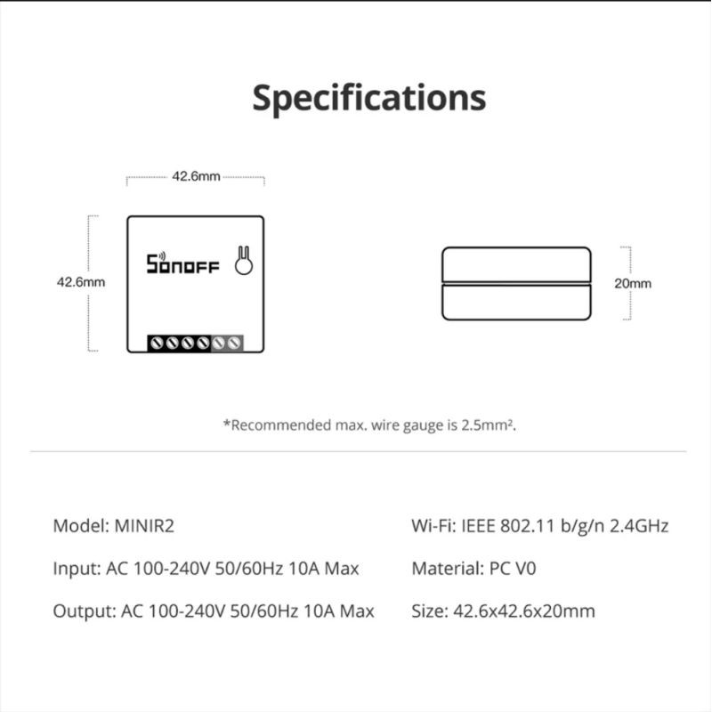 SONOFF MINIR2 Công Tắc Thông Minh Wi-Fi hỗ trợ công tắc cơ hai chiều app Ewelink