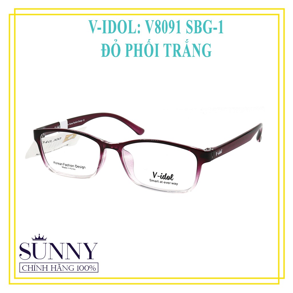 Gọng kính nam nữ Vidol chính hãng có kèm tem chống hàng giả của bộ công an - V8091