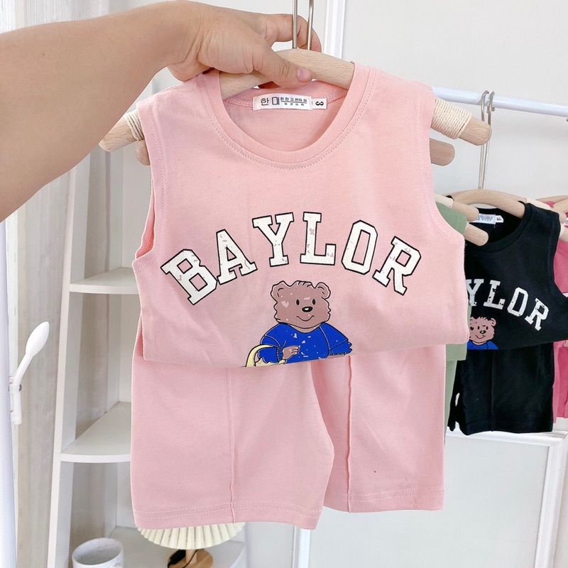 Set balo, set sát nách in hình gấu cho bé trai và bé gái