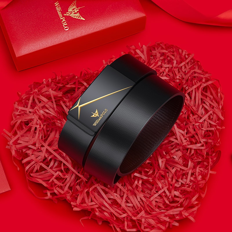 Thắt lưng Nam thời trang - da bò, mặt kim loại cao cấp nhập khẩu chính hãng William Polo - Bảo hành 12 tháng