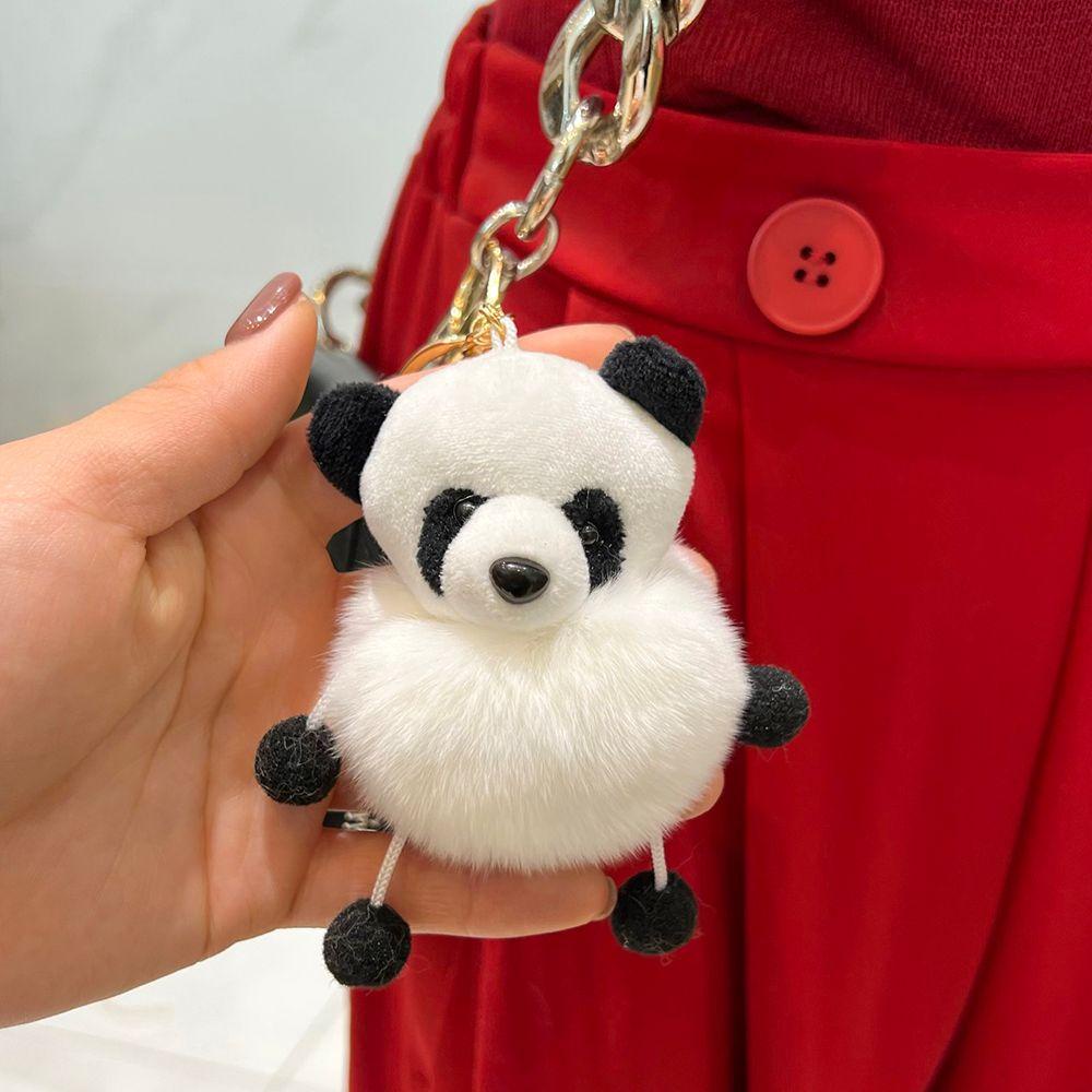 Móc Khóa Gấu Trúc Nhồi Bông Đáng Yêu