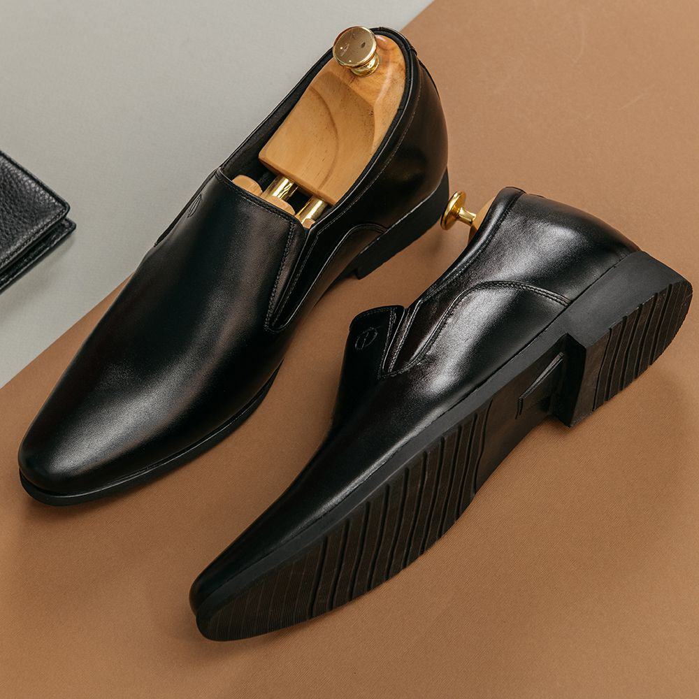 Giày tăng chiều cao nam đế cao 7cm hàng hiệu Tâm Anh không buộc dây mã GCTATC123-D