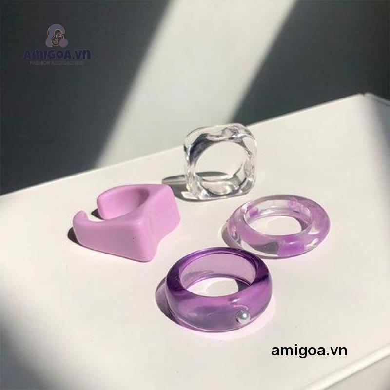 ✨✨Nhẫn Hở acrylic acrylic Thiết Kế Độc Đáo Thời Trang