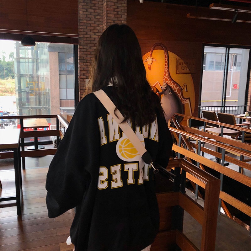 Áo Sweatshirt Tay Dài Cổ Tròn Vải Mỏng In Họa Tiết Cổ Điển Thời Trang Mùa Thu Phong Cách Hàn Quốc Cho Bạn Nữ | BigBuy360 - bigbuy360.vn