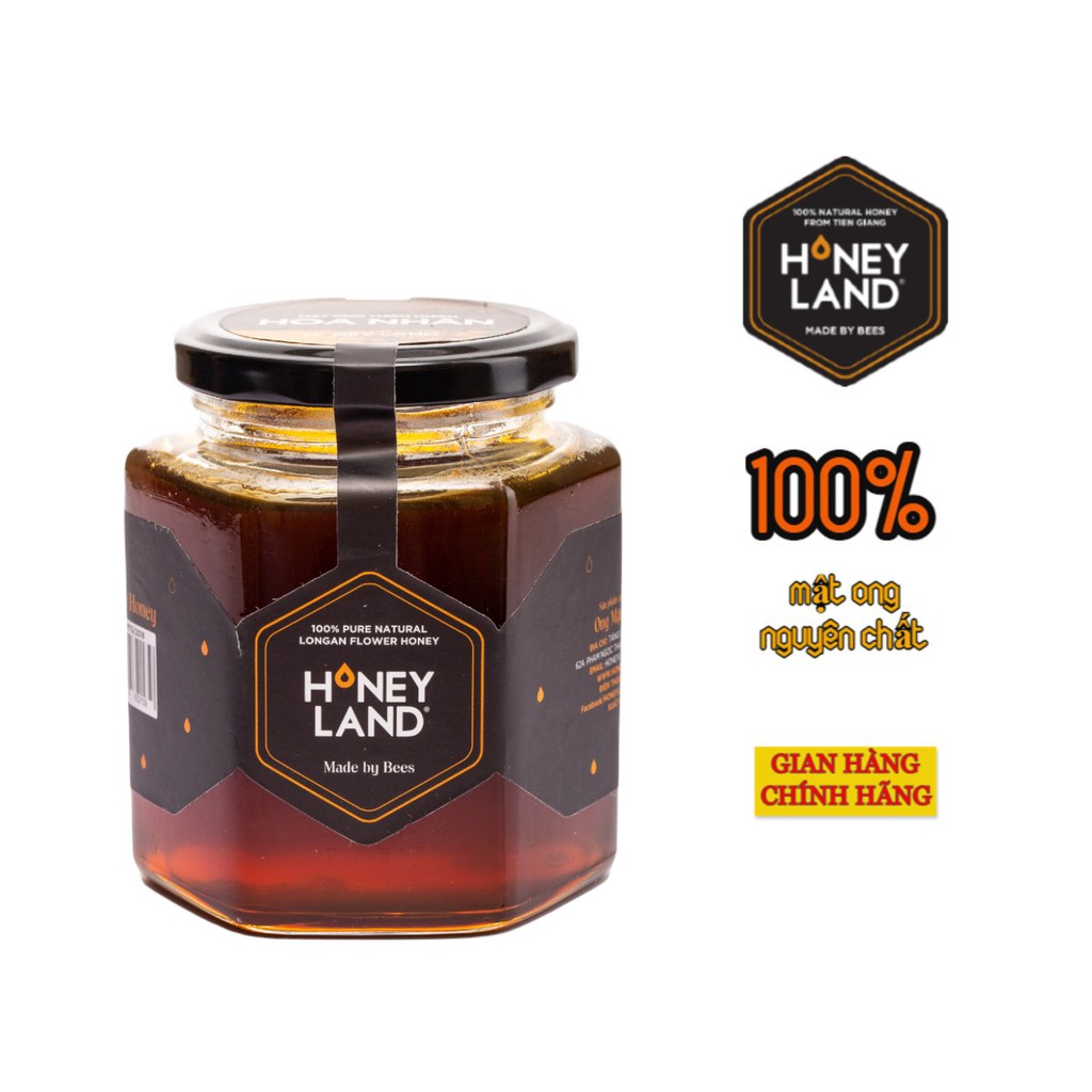 Mật ong nguyên chất Hoa Nhãn HONEYLAND 480g