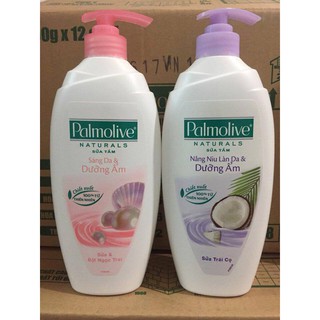 **Sữa tắm Palmolive 600g, sữa & bột ngọc trai và sữa trái cọ