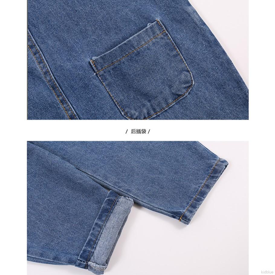 Quần Yếm Denim Hàn Quốc Cho Bé Gái