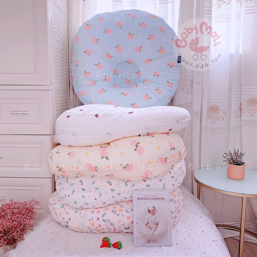 Vỏ gối chống trào ngược ROTOTO BEBE chính hãng - Loại vỏ nhăn RIPPLE GIẤU KHÓA 3312