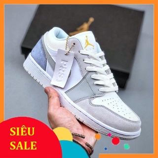 Giày JD1 low Jordan 1 paris màu XÁM XANH cổ thấp hot trend