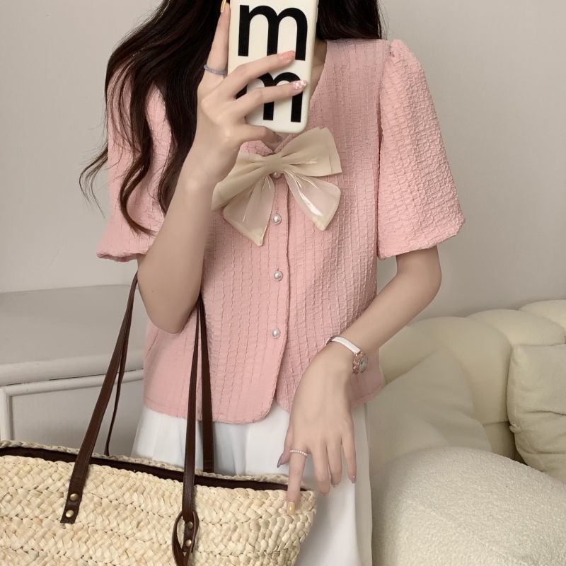 Đầm Nữ Cổ Chữ V Phong Cách Pháp Thời Trang Mùa Hè Mới