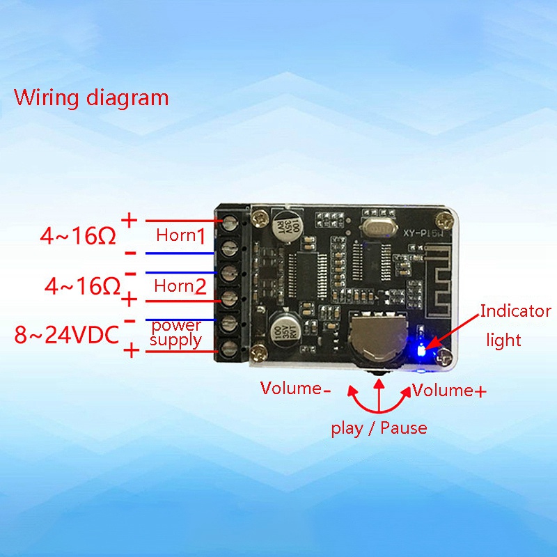 Bảng Mạch Khuếch Đại Âm Thanh Bluetooth 10W 15-20W 12V 24V Chuyên Dụng Cho Loa Xe Hơi