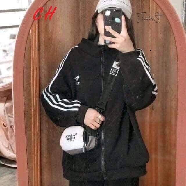 Sét Áo HOA MIX QUẦN CHUN ỐNG 3 ROTÁo 3 rot tay có khóa mix quần dài 3 rot chun ốngkiểu dáng unisex phongcachs HQ