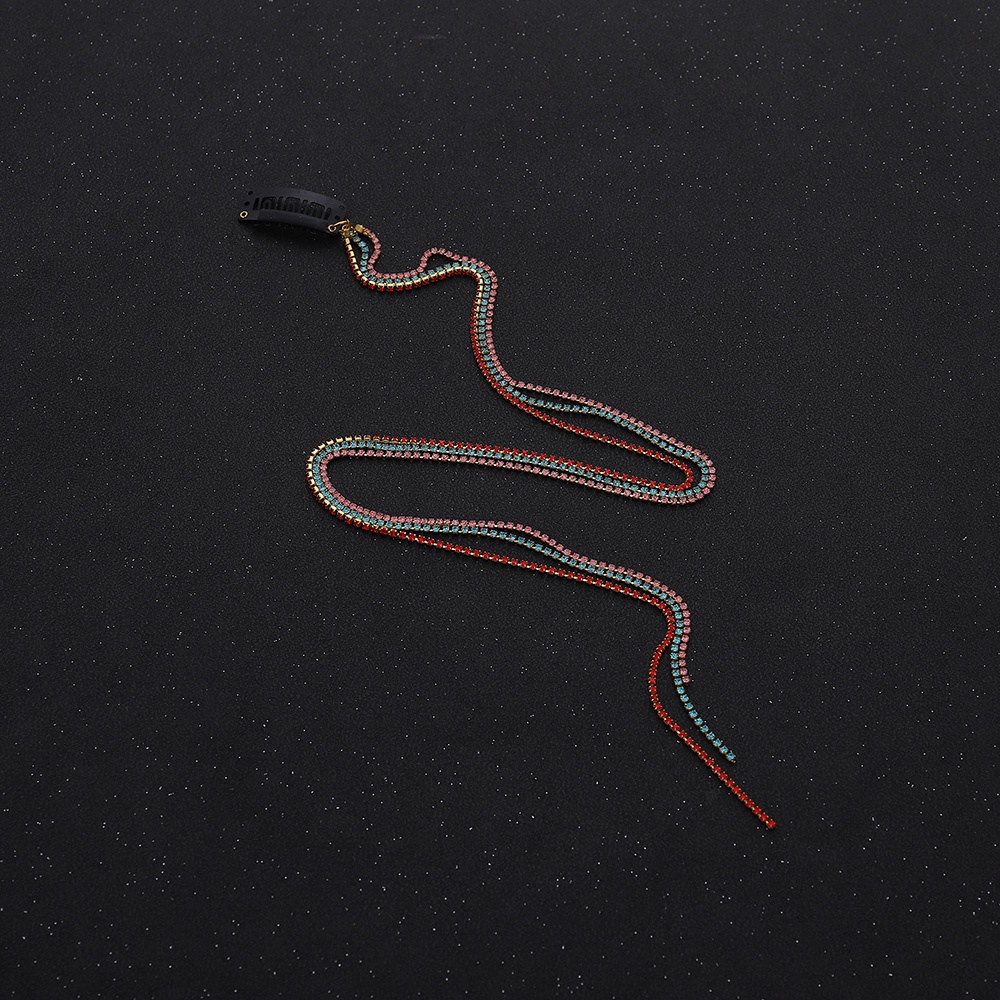 Kẹp Tóc Dây Dài Đính Đá Pha Lê Lấp Lánh Phong Cách Hàn Quốc Dành Cho Nữ