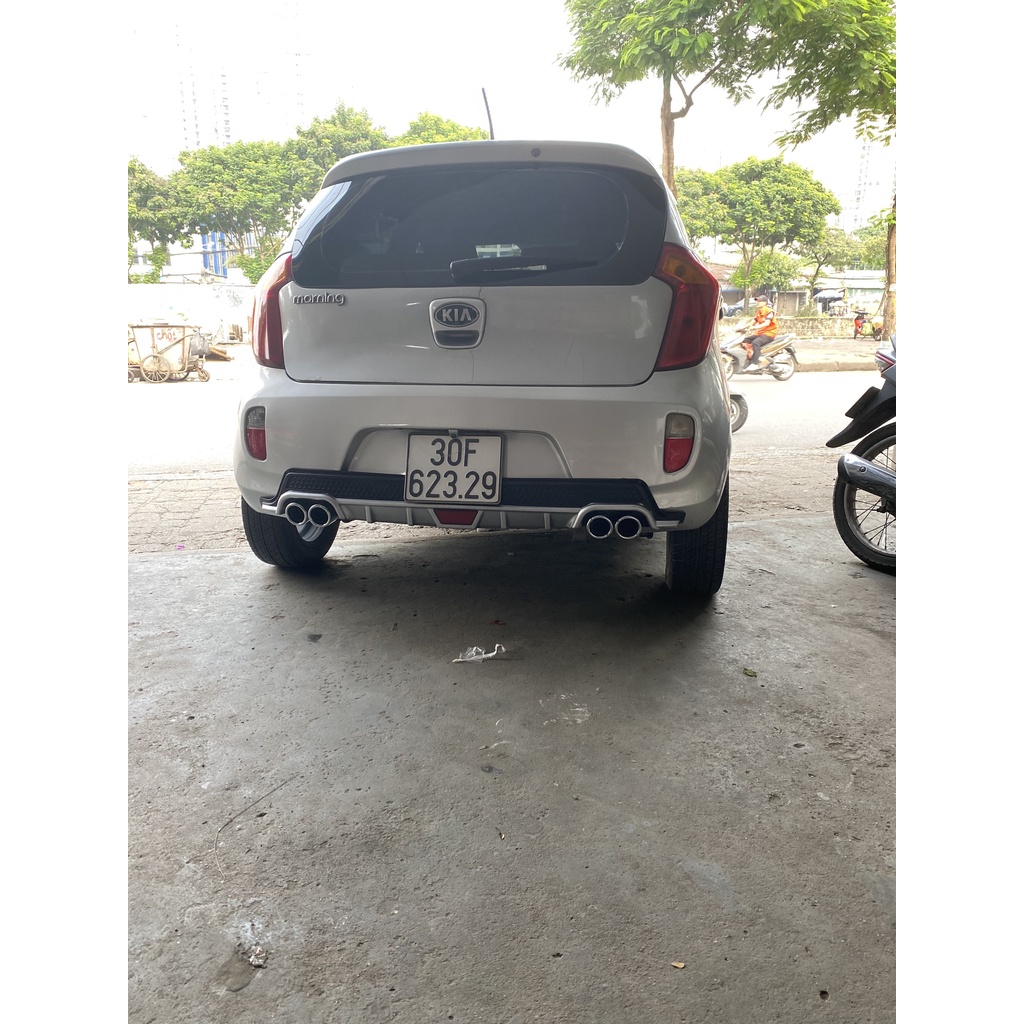 Lip chia pô sau xe Kia Morning 2012 đến 2018 - dáng 4 bô tròn kiểu dáng thể thao, lắp đặt đơn giản