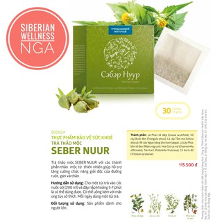 Trà Thải Độc Gan, Ruột, Thận - SEBER NUUR - Siberian Wellness - Xuất Xứ NGA