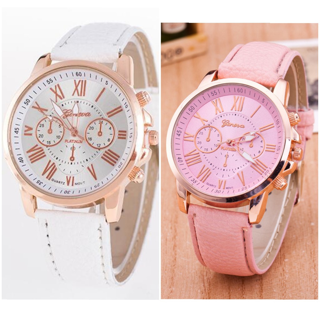 ĐỒNG HỒ NỮ GENEVA DÂY DA NỮ TÍNH