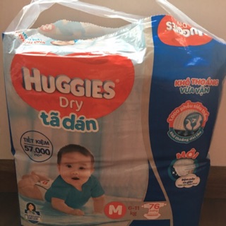 Bỉm dán huggies size m68/l62/xl56