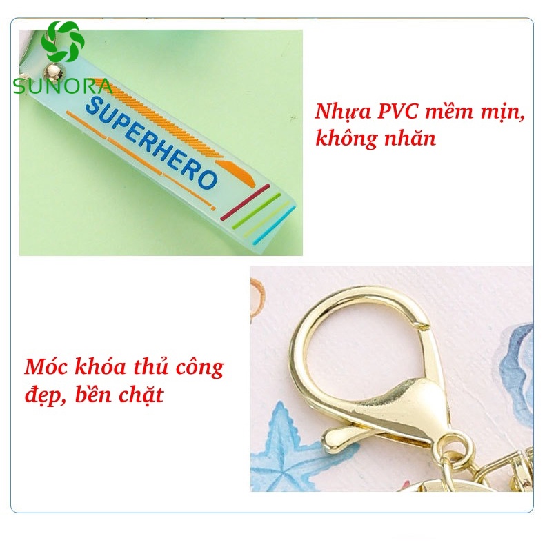 Móc Khóa Gấu Pha Lê Chất Liệu Nhựa PVC