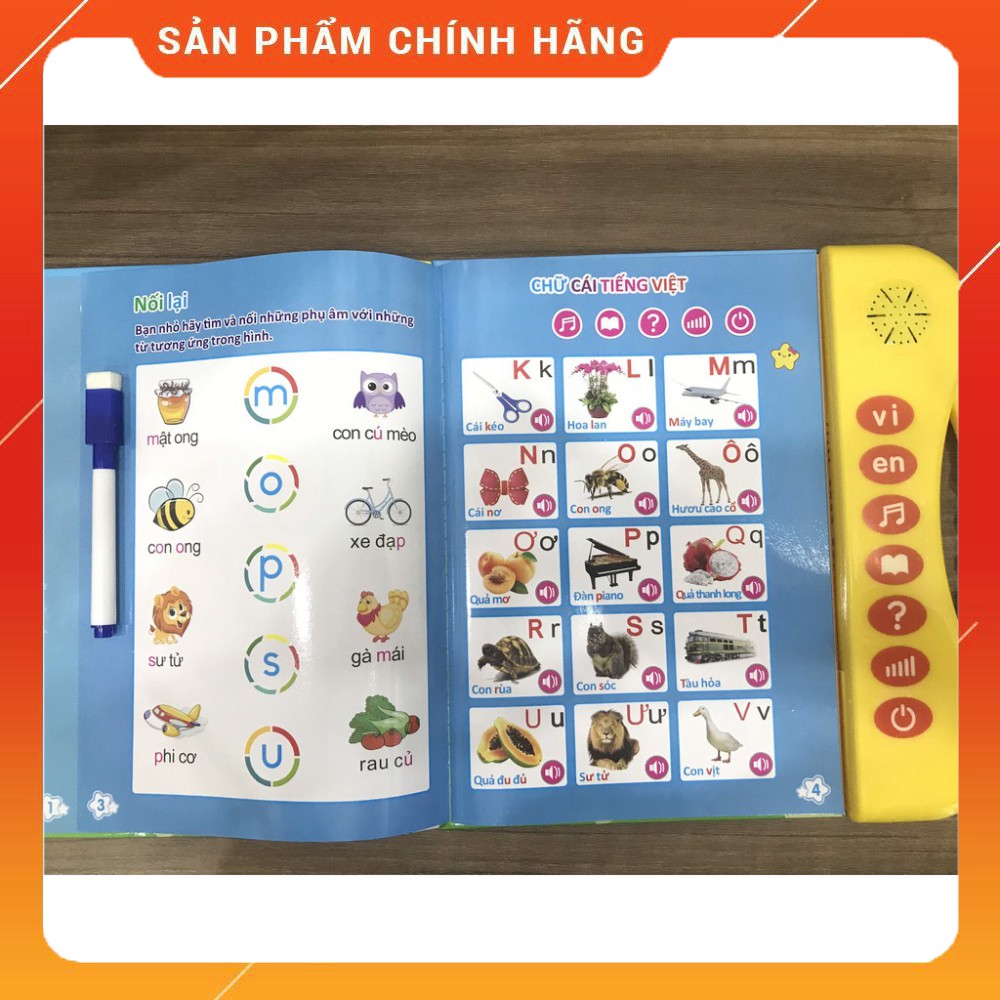 [Phiên Bản Mới nhất] Sách Nói Điện Tử Song Ngữ Anh- Việt Giúp Trẻ Học Tốt Tiếng Anh