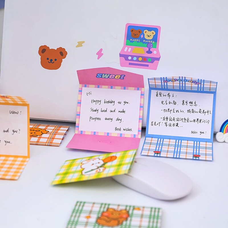 Thiệp gấu thỏ cute