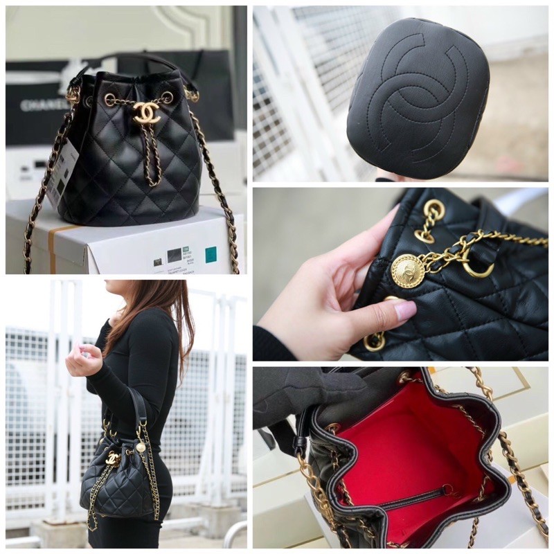 balo ChA N E L miệng rút dúm quai xách Fullbox