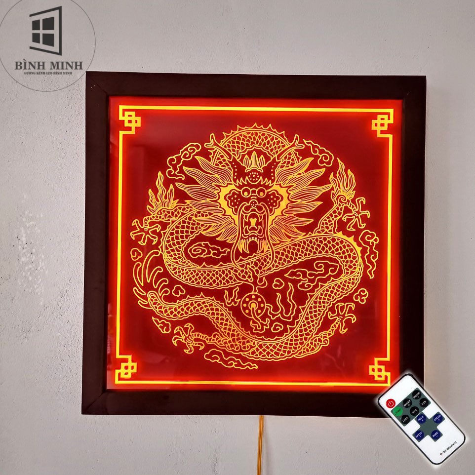 Tranh Rồng có đèn Led