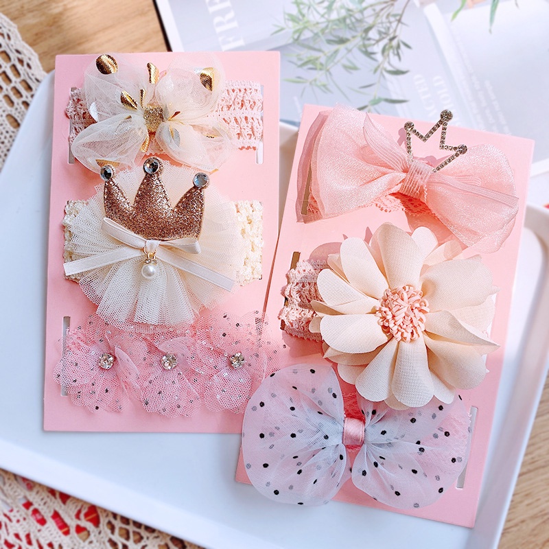 Set 3 Băng Đô Vương Miện Công Chúa Xinh Xắn Cho Bé Gái