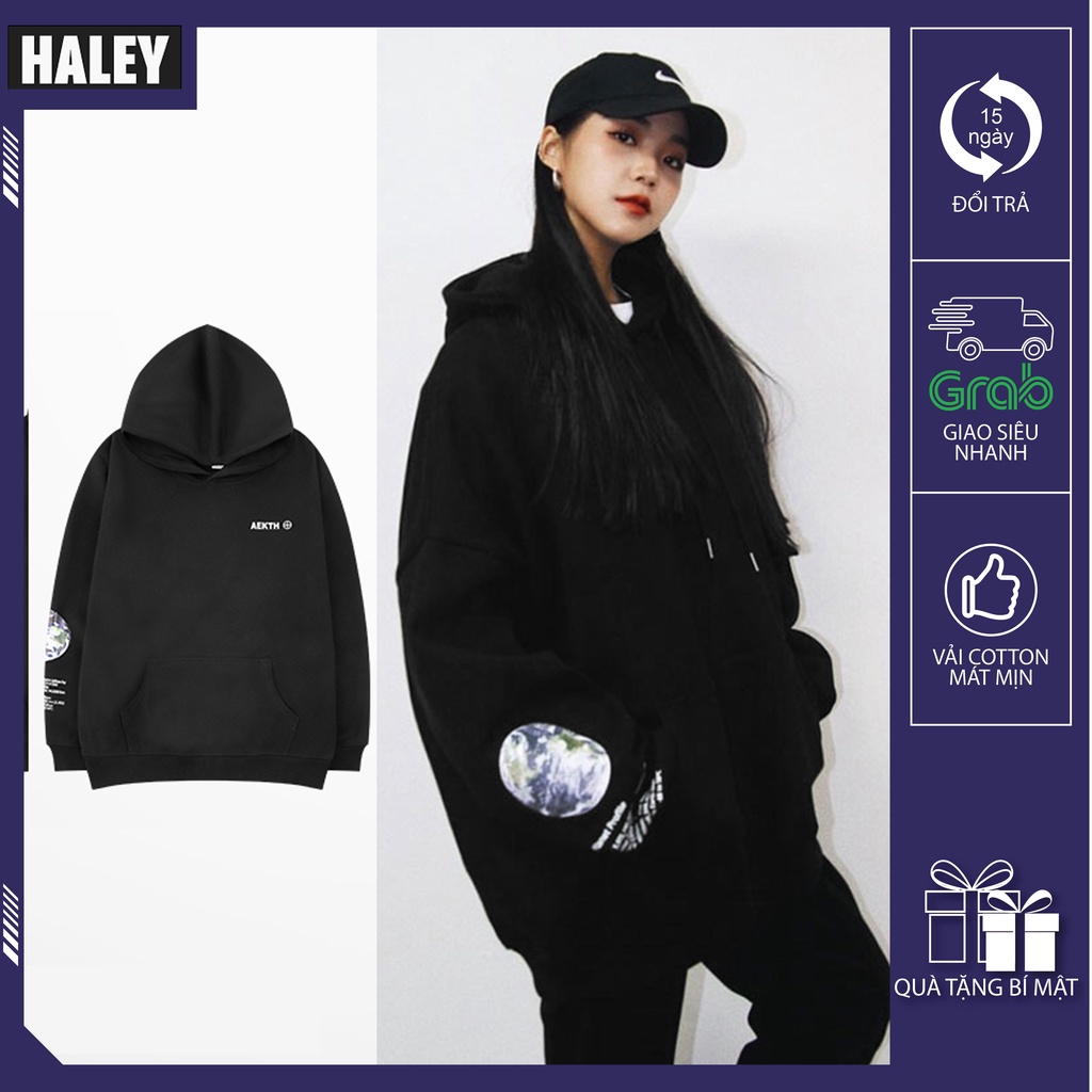 Áo Hoodie AEKTH Nam Nữ HALEY Unisex Chất nỉ bông đẹp thu đông phong cách Hàn Quốc cá tính mã HD238 Quà tặng ngẫu nhiên