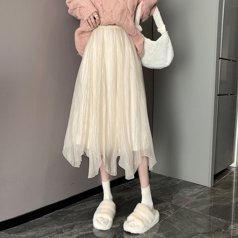 Chân váy ZHELIHANGFEI lưng cao thiết kế độc đáo phong cách thời trang cho nữ