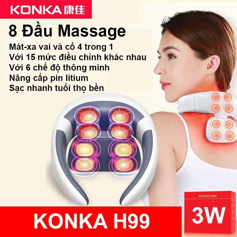 Máy Mát Xa Cổ Vai Gáy KONKA H99, Với 8 Chế Độ Massage