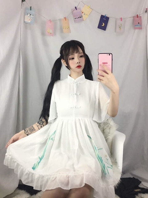 [CÓ SẴN] Đầm Lolita Hoa Huệ Tây Dáng Xoè(có video) | BigBuy360 - bigbuy360.vn