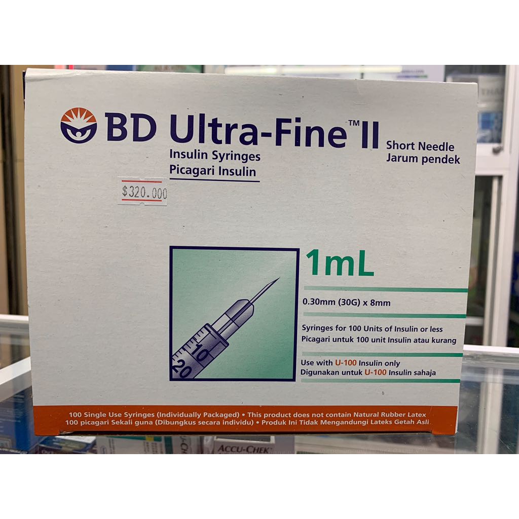 ✅ Bơm Tiêm Insulin (Kim Đầu Cam Chích Tiểu Đường): BD Ultra Fine II (Siêu Nhỏ - Chích Êm, Không Đau) - VT0349