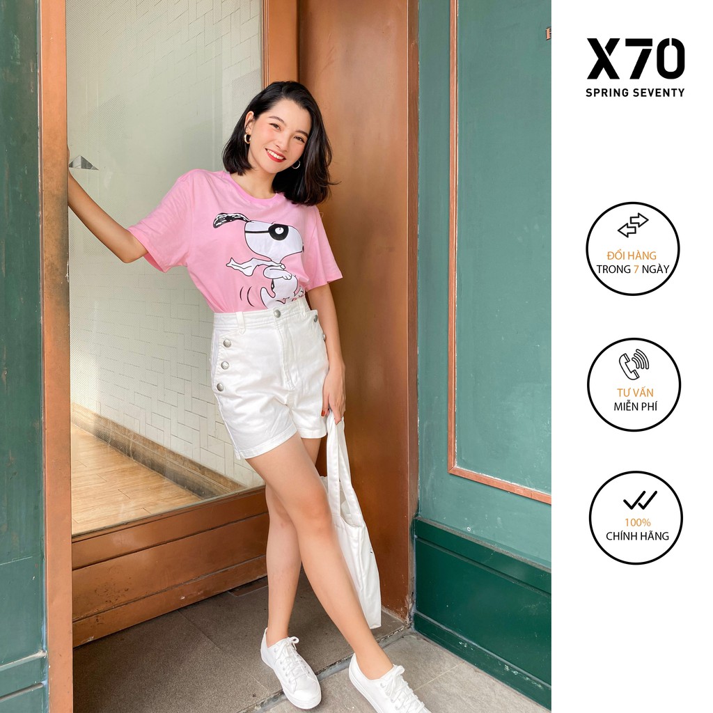 Quần Shorts Jeans Nữ Thiết Kế Đính Nút Hai Bên Túi Thời Trang X70 - 04520006