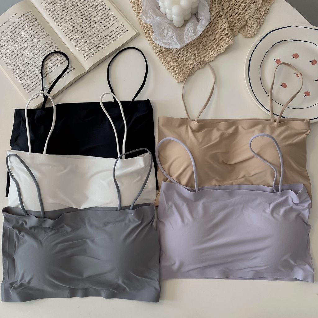 NUZIRO  Áo lót  không đường may chất liệu lụa cao cấp thời trang mùa hè dành cho nữ