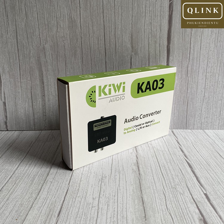 Bộ chuyển đổi âm thanh, bộ chuyển đổi Digital sang Analog KIWI KA03 mới full BOX